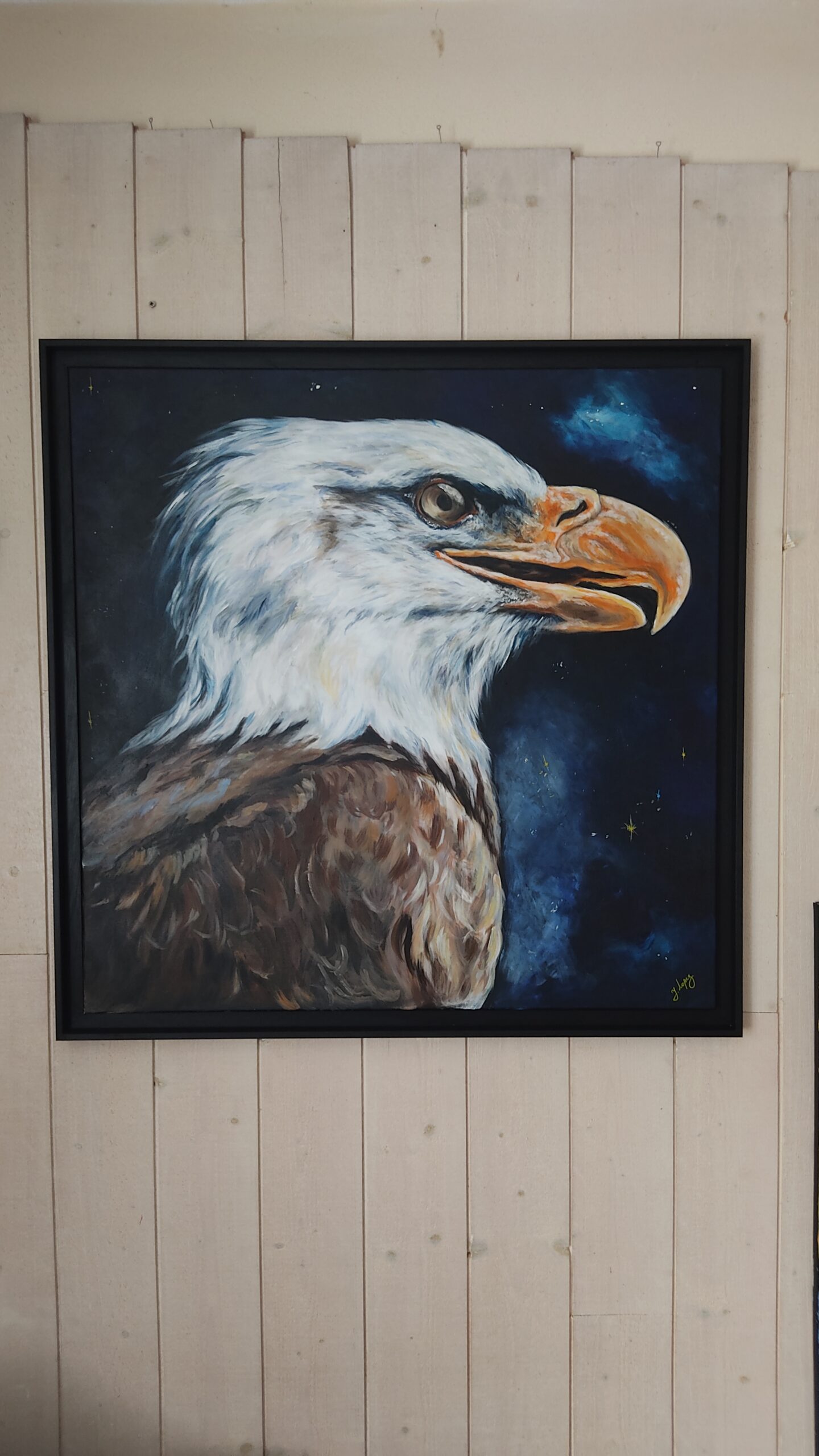 aigle-peinture-acrylique